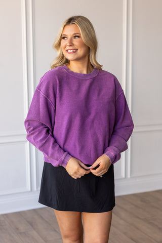 PURPLE - ESSENTIAL LUXE CORDED CREWS