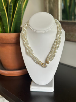 MULTI STRAND PEARL TWIST NECKLACE