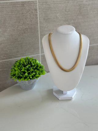 So Nineties Waterproof Stainless Flat Snake Necklace